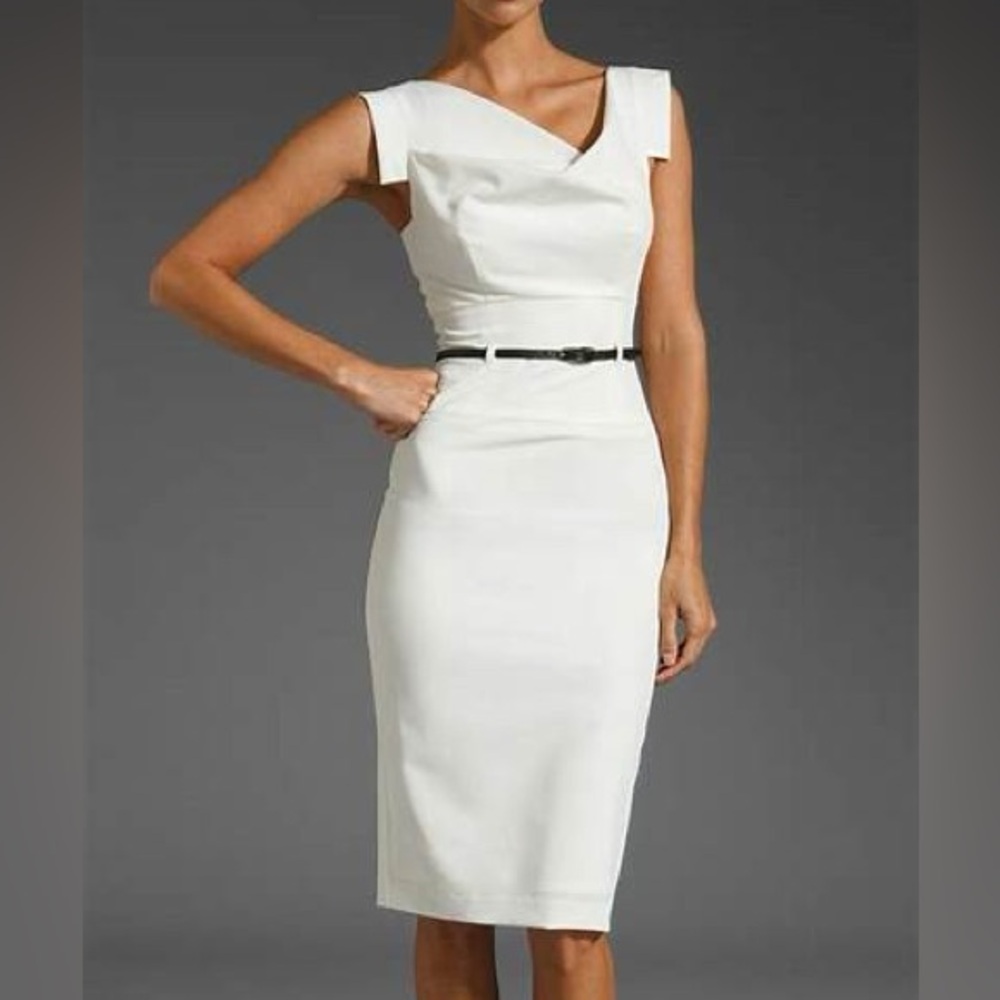 Black Halo Jackie O White Dress